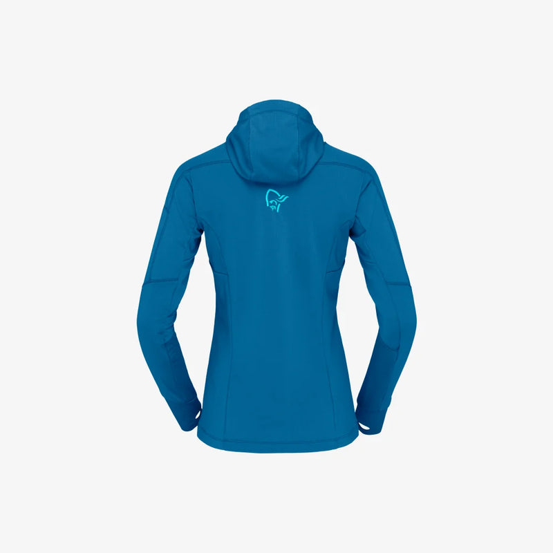 Norrona Women's Falketind Power Grid Hood - Mykonos Blue