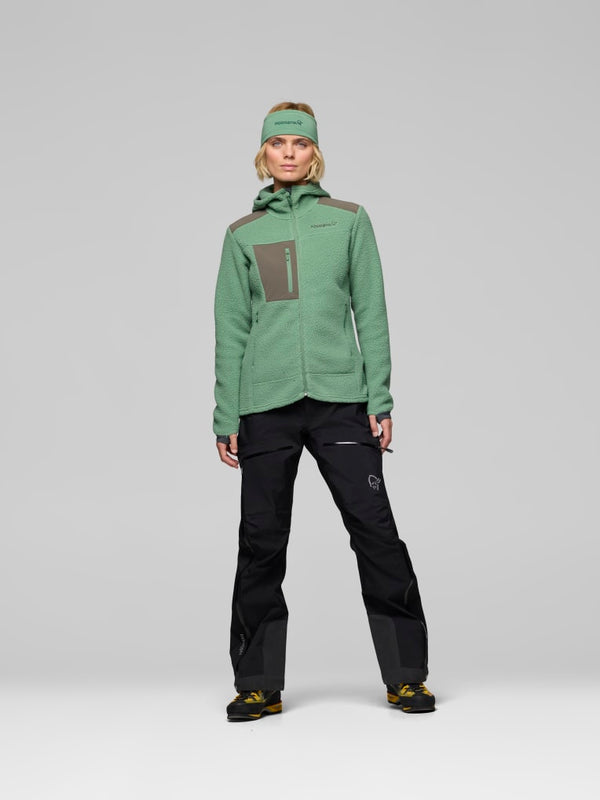 Norrona Women Trollveggen Warm3 Zip Hood - Dark Ivy AW25