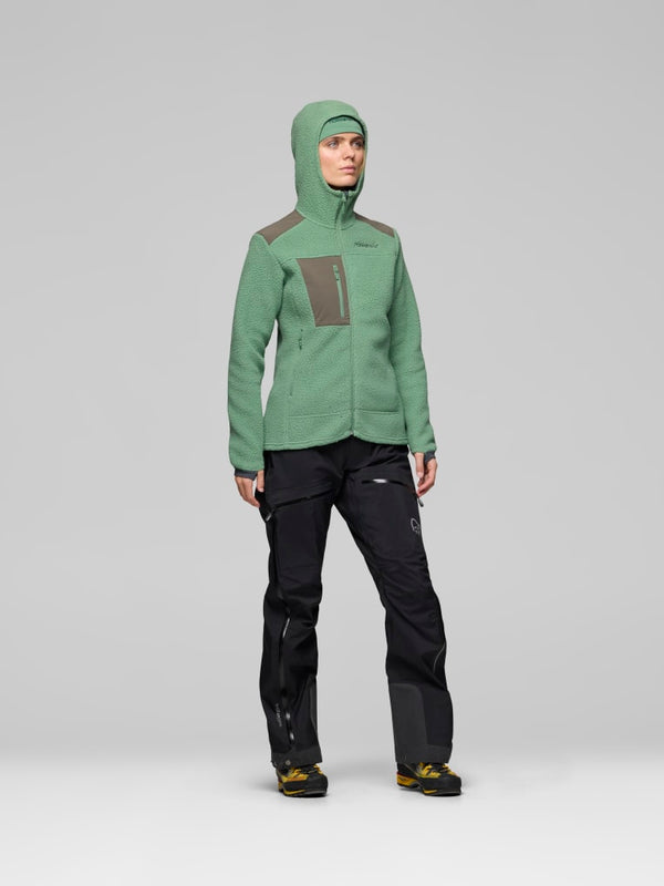 Norrona Women Trollveggen Warm3 Zip Hood - Dark Ivy AW25