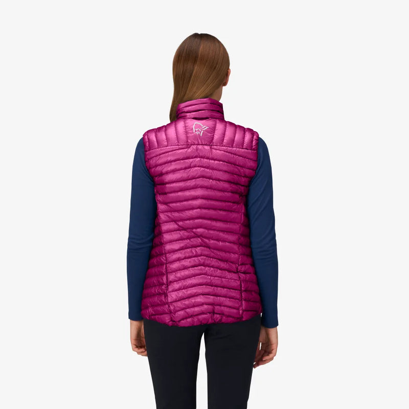 Norrona Women's Trollveggen Superlight Down 800 Vest - Festival Fuchsia SS25