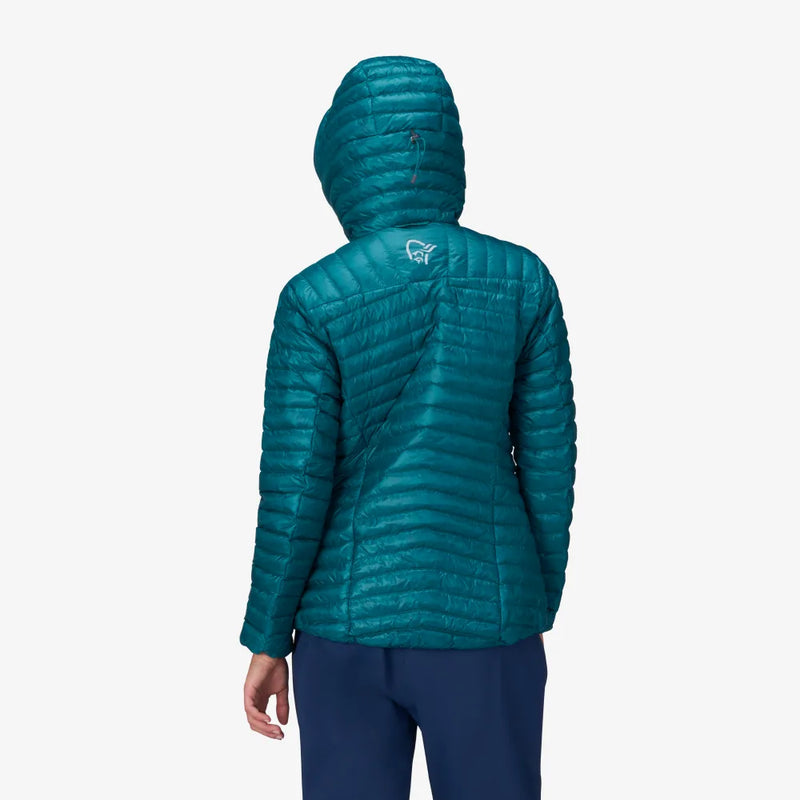 Norrona Women's Trollveggen Superlight Down 800 Hood Jacket - Everglade SS25