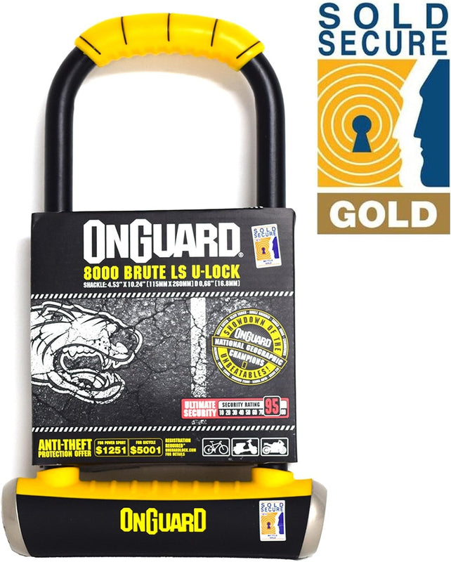 On-Guard Brute LS 8000 U-Lock (Sold Secure Gold) 260mm