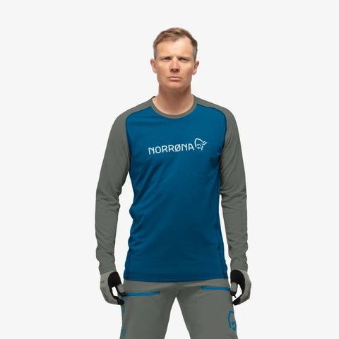 Norrona Fjora Equaliser Lightweight Long Sleeve - Mykonos Blue - SALE
