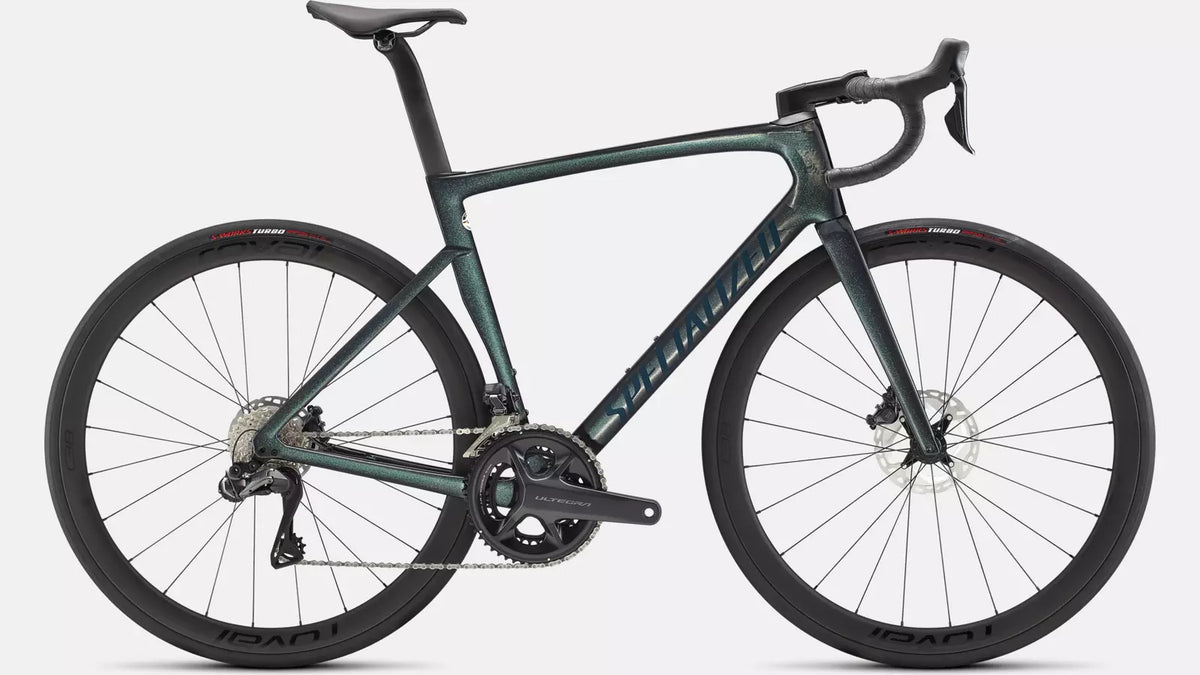 Specialized Tarmac SL7 Expert - Gloss Carbon/Oil Tint/Forest Green - SALE