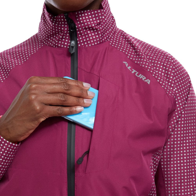 Altura Women's Nightvision Storm Waterproof Jacket - Berry - AW24